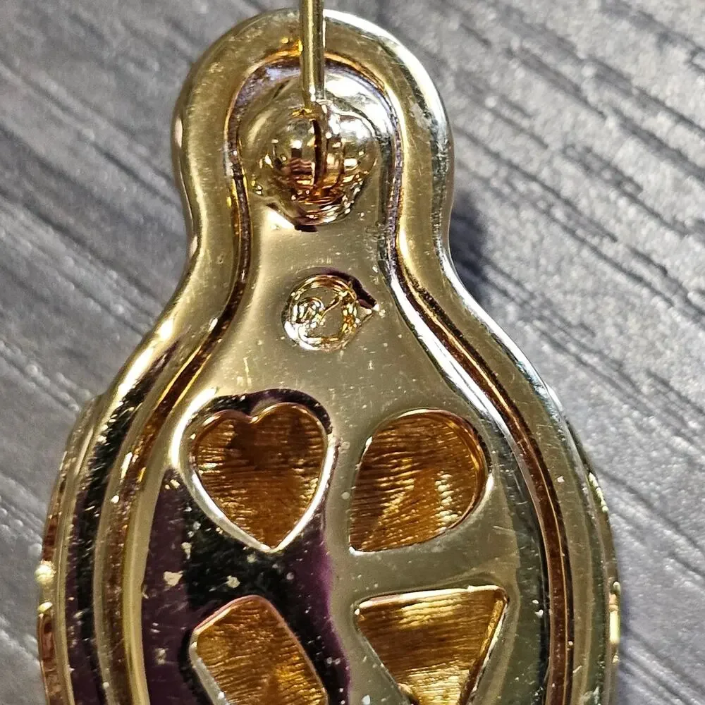 Swarovski Crystal Penguin Brooch with Gold Details